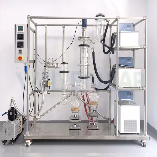 Lab 0.01 Torr Extremely Low Vacuum Pressure Molecular Still Short Path Distillation System